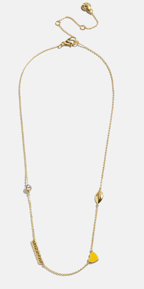 Mizzou Tigers BaubleBar Delicate Gold Charm Necklace