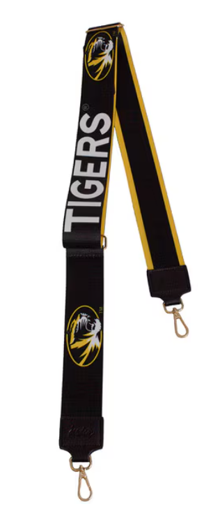 Mizzou Tigers Hailey 2" Wide Black and Gold Purse Strap