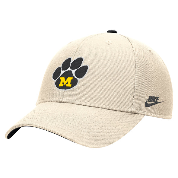 Mizzou Tigers Nike® 2025 Vault Paw M Logo Adjustable Off White Hat