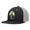 Mizzou Tigers Nike® 2025 Fan Vault Paw M Logo Patch Flat Bill Snapback Black and Grey Hat