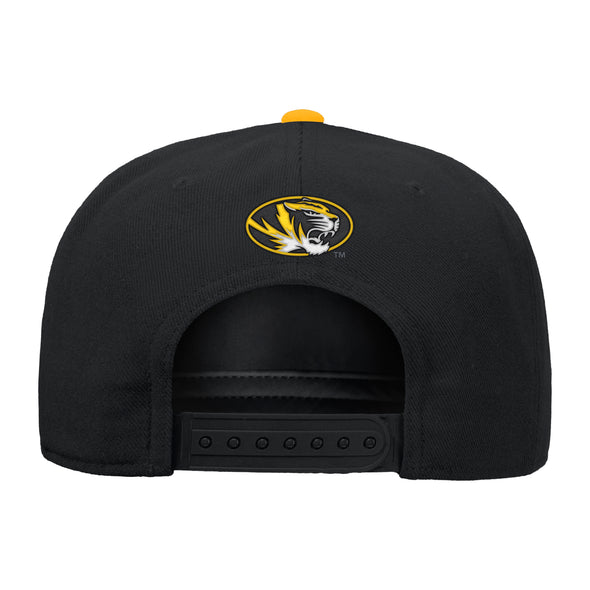 Mizzou Tigers Nike® 2025 Sideline Flat Bill Tigers University of Missouri Black Snapback Adjustable Hat