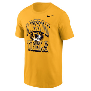 Mizzou Tigers Nike® 2025 Gold Rush Oversize Oval Tiger Head Gold T-Shirt