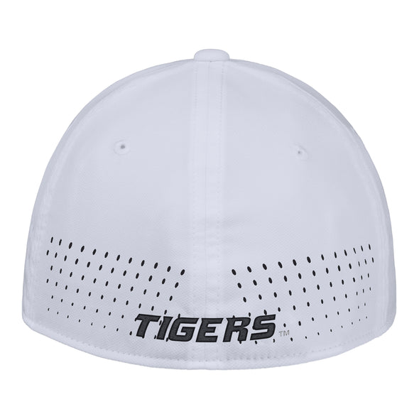 Mizzou Tigers Nike® 2025 Sideline Oval Tiger Head Club White Stretch Fit Tiges Hat
