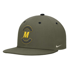Mizzou Tigers Nike® 2025 Military Appreciation Pro Flat Bill Bold M Missouri Tigers Green Hat