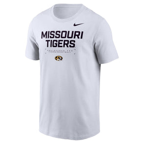 Mizzou Tigers Nike® 2025 Authentics Oval Tiger Head Engineered for Basketball White T-Shirt