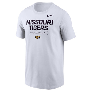 Mizzou Tigers Nike® 2025 Authentics Oval Tiger Head Engineered for Basketball White T-Shirt
