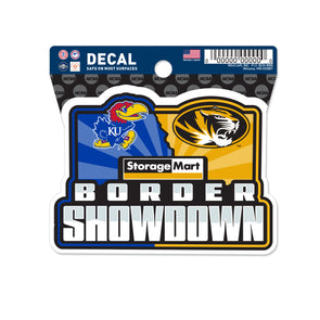 Mizzou Tigers Border Showdown MU vs KU 3X5 Decal