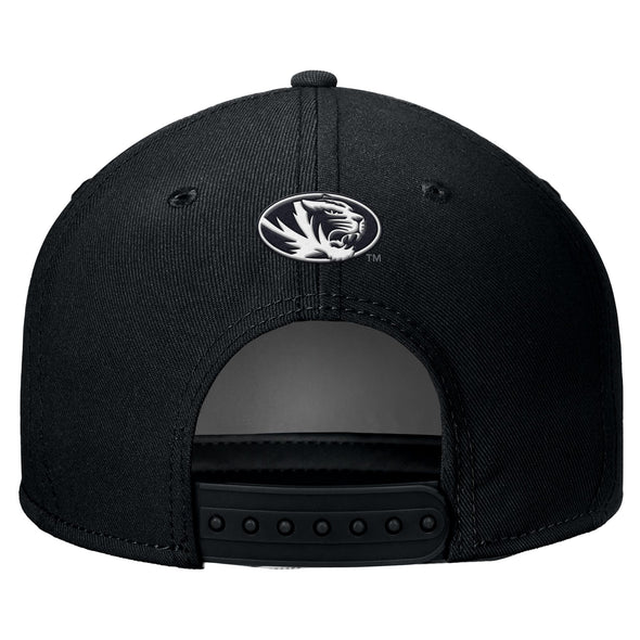 Mizzou Tigers Nike® 2025 Oval Tiger Head Rope Snapback Tonal Black Hat