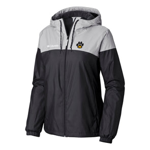 Mizzou Tigers Columbia® Women's Vault Paw Flash Forward Black and Grey Full Zip Windbreaker