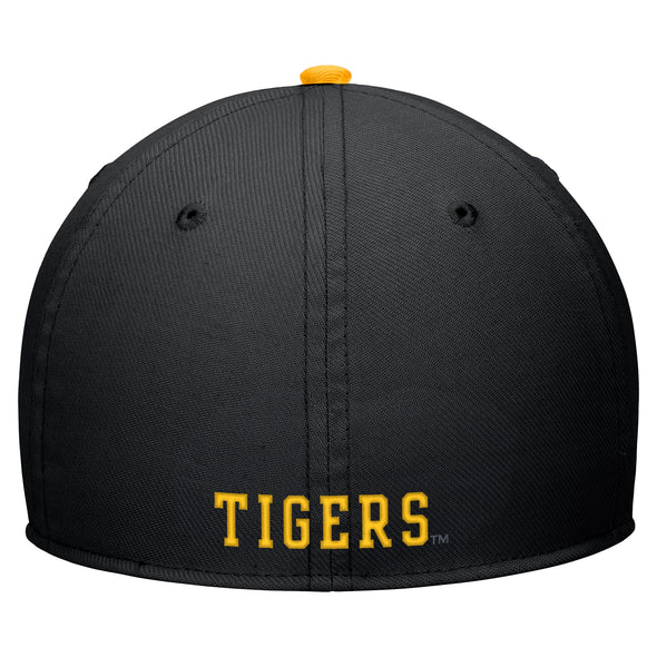 Mizzou Tigers Nike 2025 Rise Vault Paw Logo Stretch Fit Black Hat