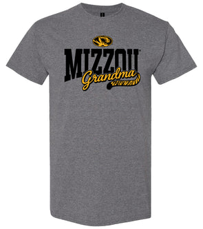 Mizzou Tigers Grandma Oval Tiger Head Tiger Stripe Tail Grey T-Shirt