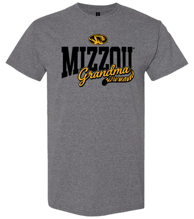 Mizzou Tigers Grandma Oval Tiger Head Tiger Stripe Tail Grey T-Shirt