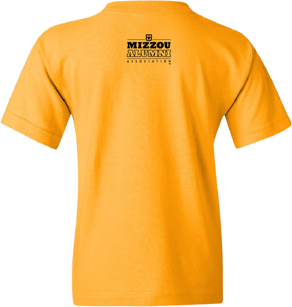 Mizzou Tigers Official Homecoming 2025 Call of the Columns Youth Gold T-Shirt