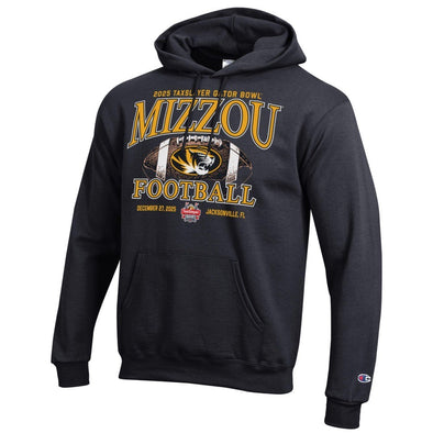 Mizzou Tigers Official Tax Slayer Gator Bowl Football Oval Tiger Head Black Hoodie