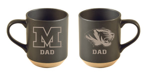 Mizzou Tigers Matte Black Dad M Tiger Head Sandstone Mug