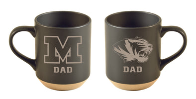Mizzou Tigers Matte Black Dad M Tiger Head Sandstone Mug