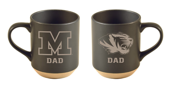 Mizzou Tigers Matte Black Dad M Tiger Head Sandstone Mug