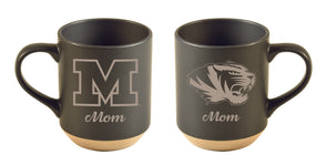 Mizzou Tigers Matte Black Mom M Tiger Head Sandstone Mug