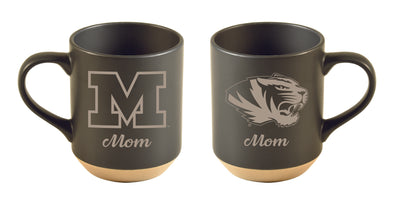 Mizzou Tigers Matte Black Mom M Tiger Head Sandstone Mug