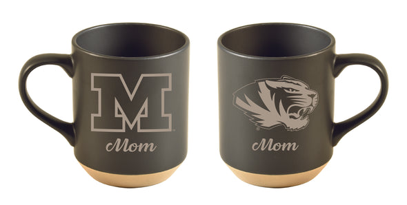 Mizzou Tigers Matte Black Mom M Tiger Head Sandstone Mug