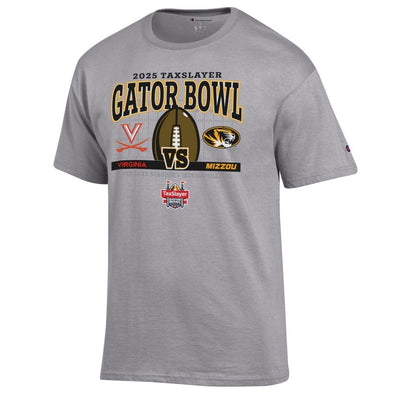 Mizzou Tigers Official Tax Slayer Gator Bowl Mizzou vs Virginia Grey T-Shirt