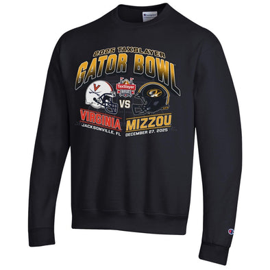 Mizzou Tigers Official Tax Slayer Gator Bowl Mizzou vs Virginia Crew Neck Black Sweatshirt