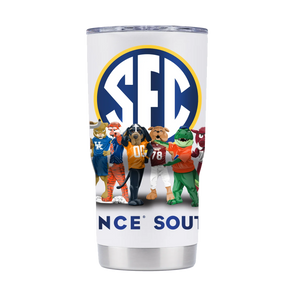Mizzou Tigers SEC All Teams Stainless Steel 20OZ White Tumbler