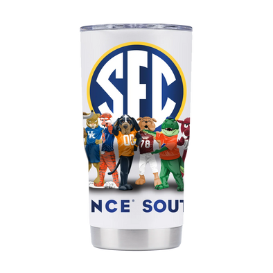 Mizzou Tigers SEC All Teams Stainless Steel 20OZ White Tumbler