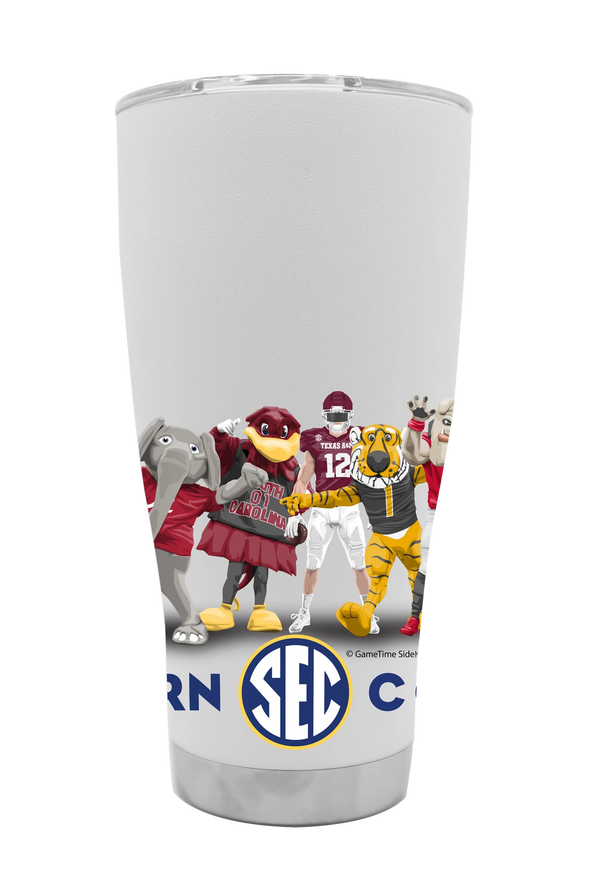 Mizzou Tigers SEC All Teams Stainless Steel 30OZ White Tumbler