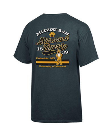 Mizzou Tigers Comfort Wash Paw Truman 1839 MIZZOU - RAH Black T-Shirt