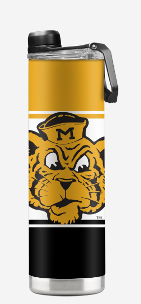 Mizzou Tigers Vault Beanie Tiger Water Bottle 22Oz. White