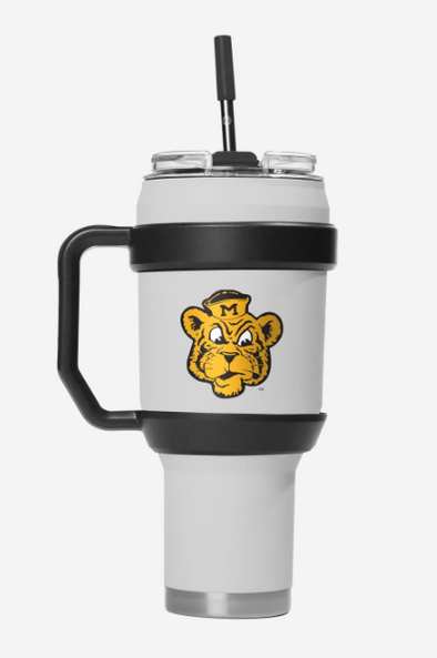 Mizzou Tigers Vault Beanie Tiger Stainless Steel 40OZ. White Tumbler