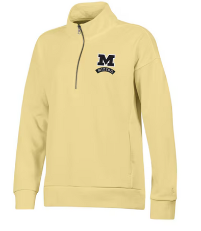 Mizzou Tigers 1/4 Block M Yellow Sweatshirt