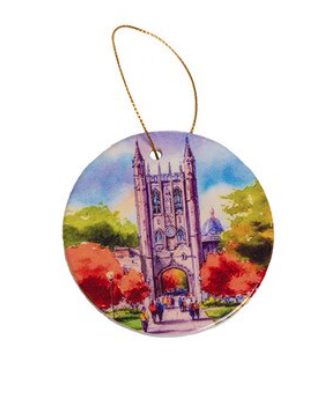 Mizzou Tigers Luminance Memorial Union Watercolor Ornament