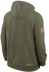 Mizzou Tigers Nike® 2025 Military Appreciation Oval Tiger Head Flag on Sleeve Green Hoodie
