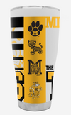 Mizzou Tigers Missouri Tigers Vault Logo's White Tumbler 30OZ.