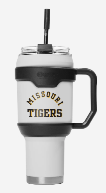 Mizzou Tigers Vault Beanie Tiger Stainless Steel 40OZ. White Tumbler