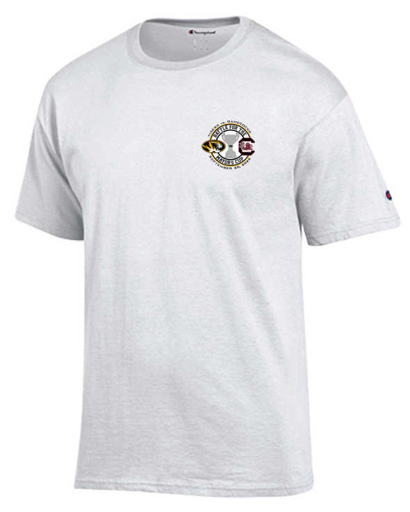 Mizzou Tiger Champion® Official MU vs South Carolina Game Day White T-Shirt