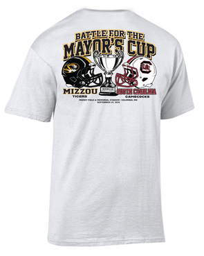 Mizzou Tiger Champion® Official MU vs South Carolina Game Day White T-Shirt