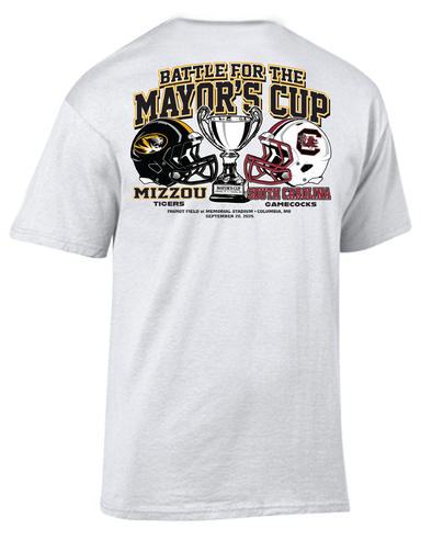 Mizzou Tiger Champion® Official MU vs South Carolina Game Day White T-Shirt