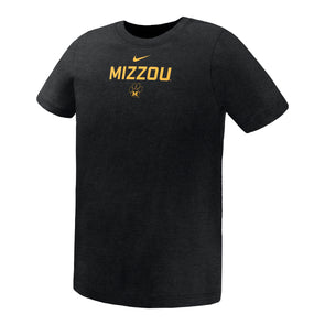 Mizzou Tigers Nike® 2025 PreSchool Mizzou Paw Logo Black T-Shirt
