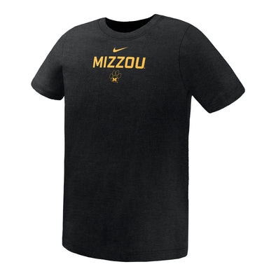Mizzou Tigers Nike® 2025 PreSchool Mizzou Paw Logo Black T-Shirt