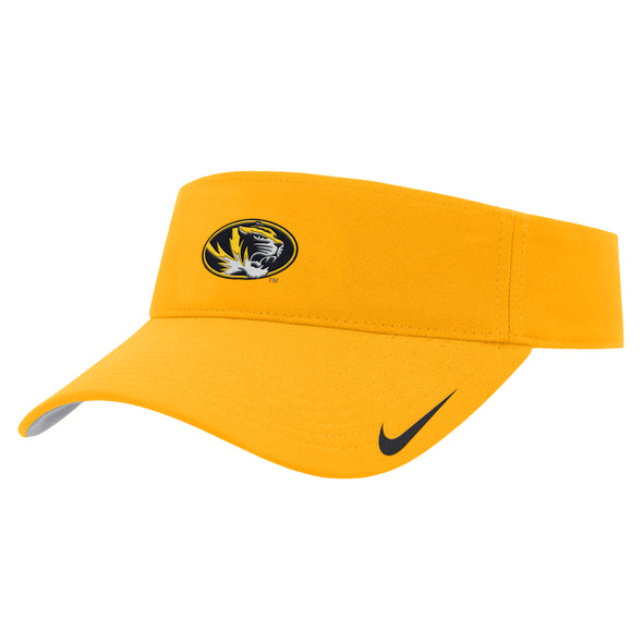 Mizzou Tigers Nike® 2025 Oval Tiger Head Ace Adjustable Gold Visor