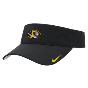 Mizzou Tigers Nike® 2025 Oval Tiger Head Ace Adjustable Black Visor