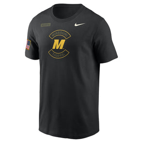 Mizzou Tigers Nike® 2025 Military Appreciation Bold M Missouri Tigers Black T-Shirt