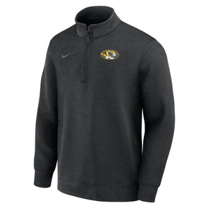 Mizzou Tigers Nike® 2025 Basketball Coaches 1/4 Zip Oval Tiger Head Black Sweatshirt