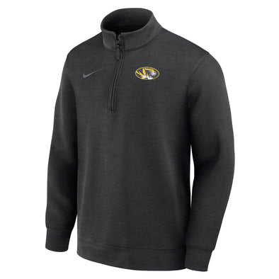 Mizzou Tigers Nike® 2025 Basketball Coaches 1/4 Zip Oval Tiger Head Black Sweatshirt