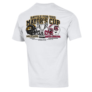Mizzou Tiger Champion® Official MU vs South Carolina Game Day White T-Shirt