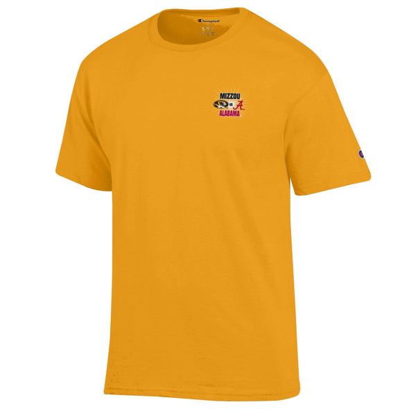 Mizzou Tiger Champion® Official MU vs Alabama Game Day Gold T-Shirt