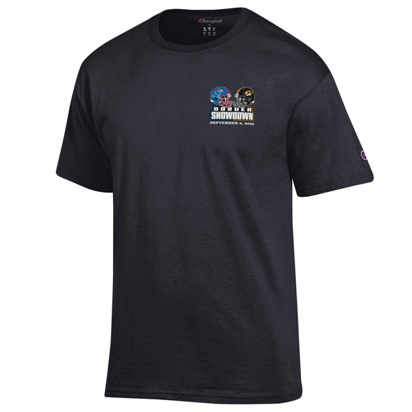 Mizzou Tiger Champion® MU vs KU Tiger Stripe Football Game Day Shirt Black